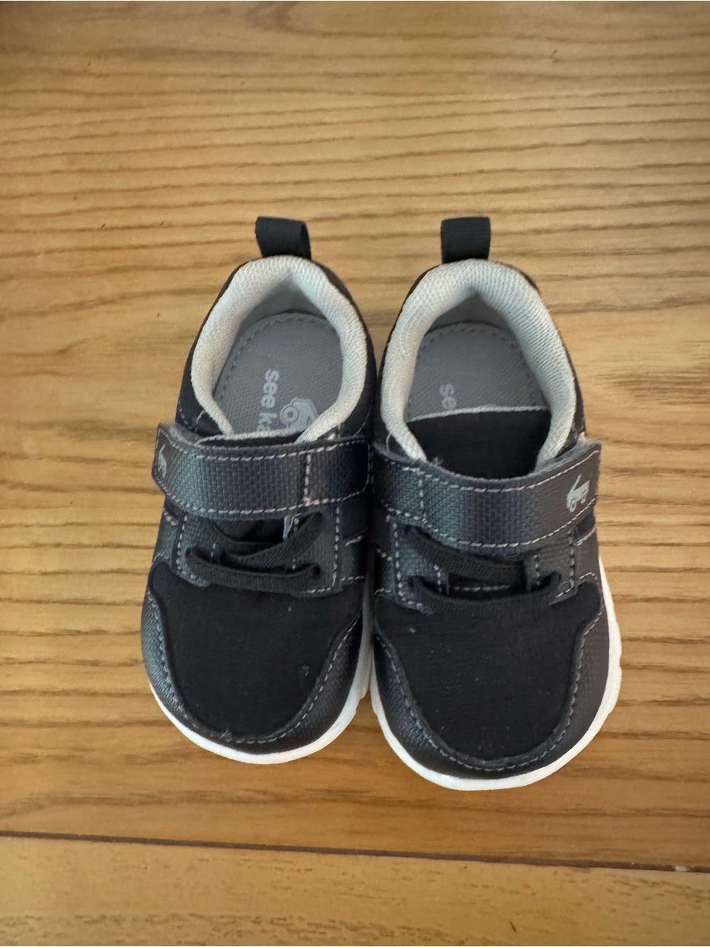 See Kai Run Black and Gray Toddler Hook-and-Loop Sneakers